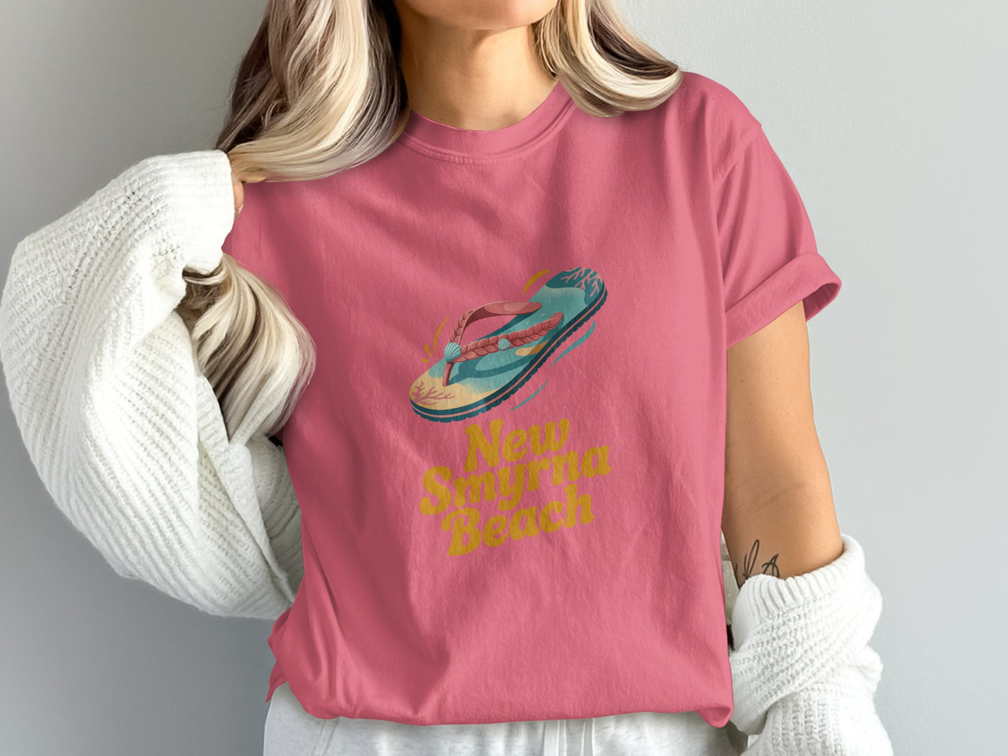 New Smyrna Beach Flip Flops Graphic T-Shirt product type