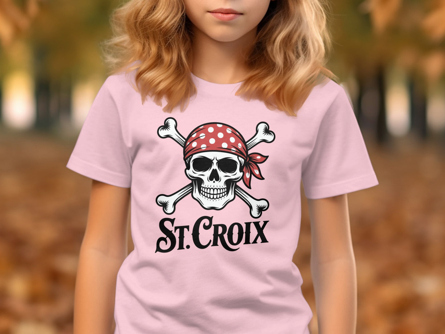 St Croix Pirate Skull and Crossbones Design T-Shirt product type