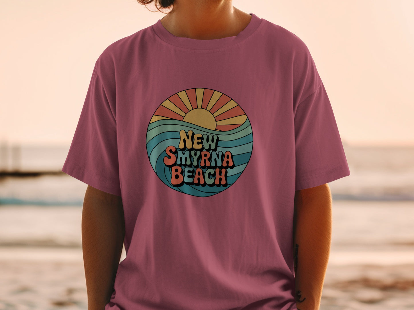 Colorful New Smyrna Beach Graphic Tee product