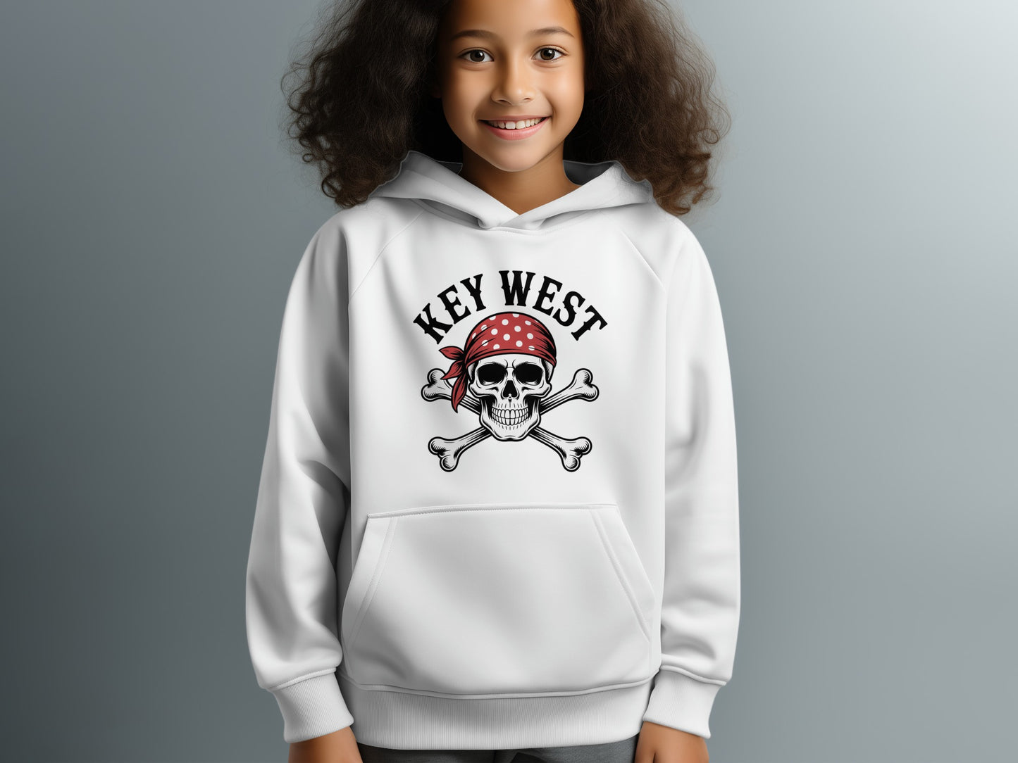 Key West Skull Design Long Sleeve Hoodie product
