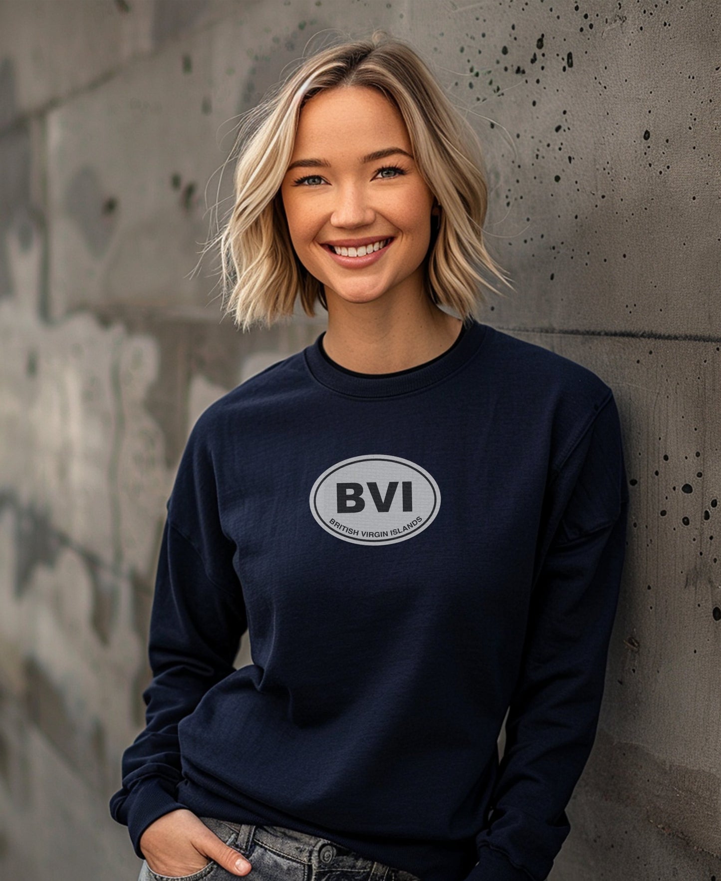 BVI Tourism Long Sleeve Crewneck Sweatshirt product type