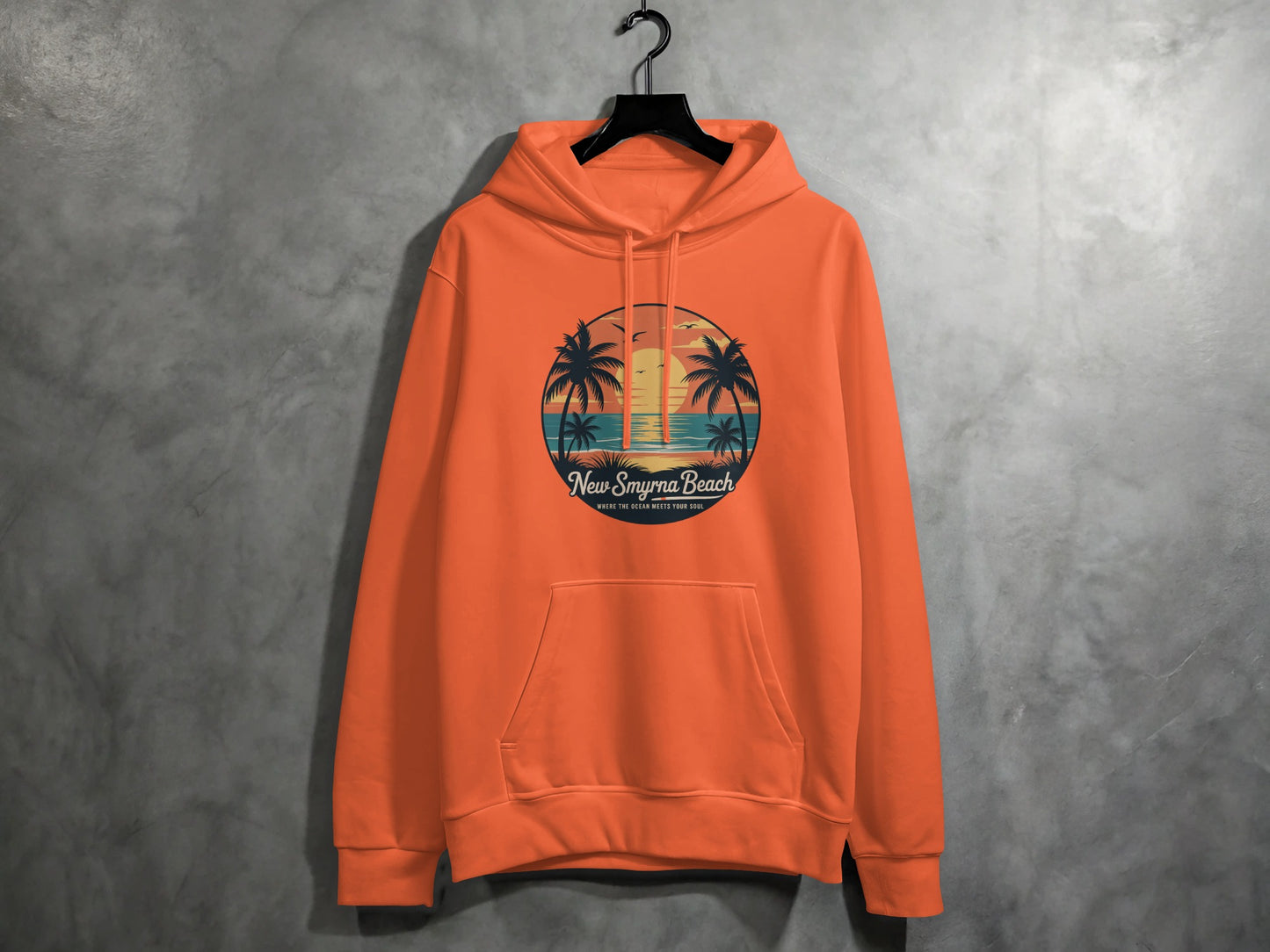 New Smyrna Beach Hoodie with Palm Trees product