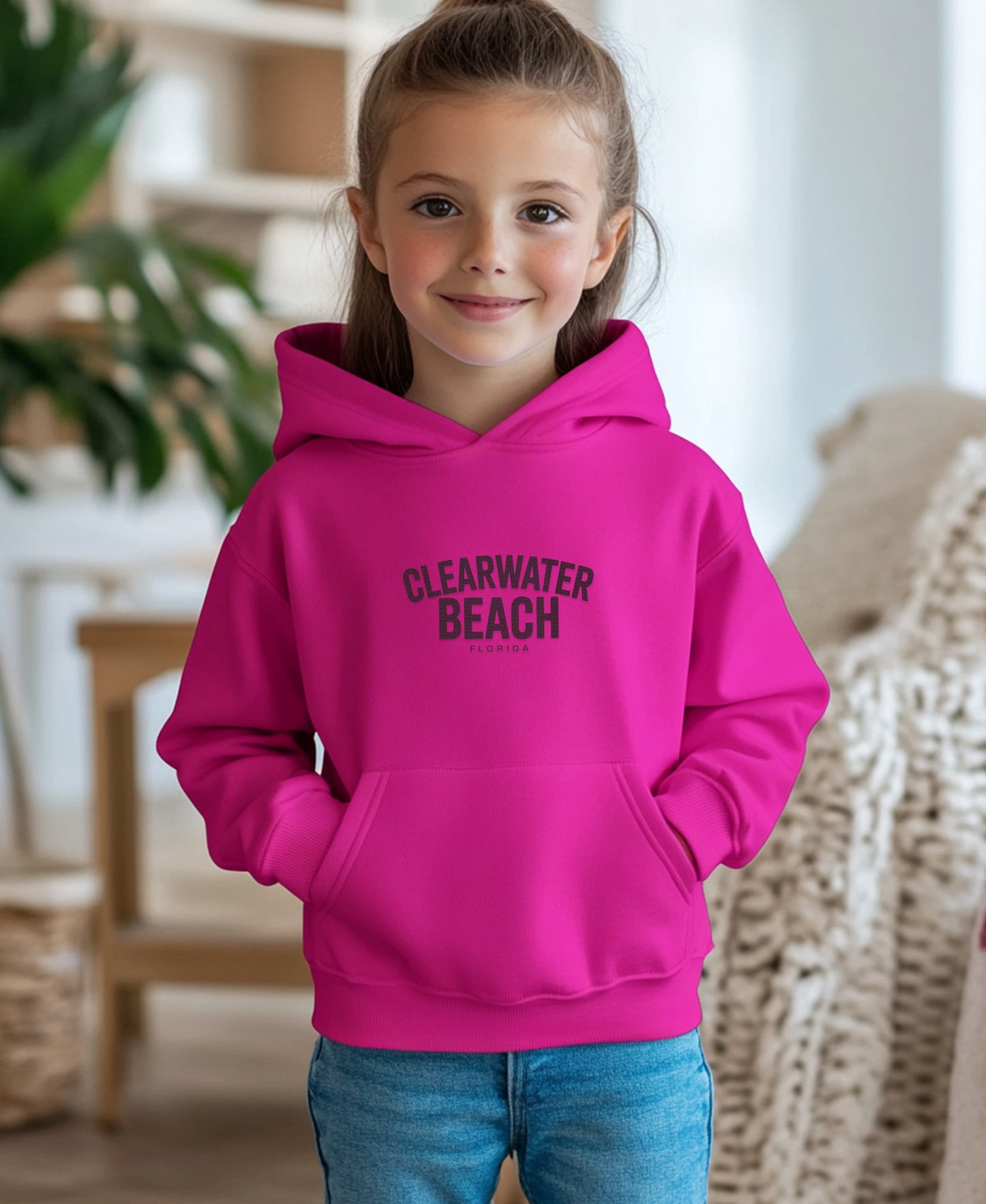 Bright Pink Clearwater Beach Florida Hoodie product type