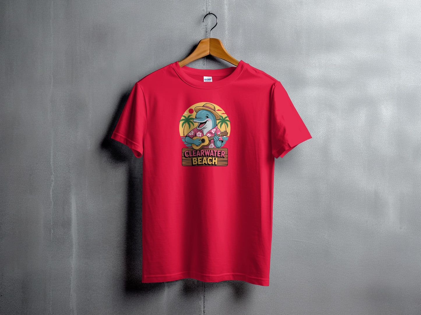 CLEARWATER BEACH Graphic Red T Shirt product type