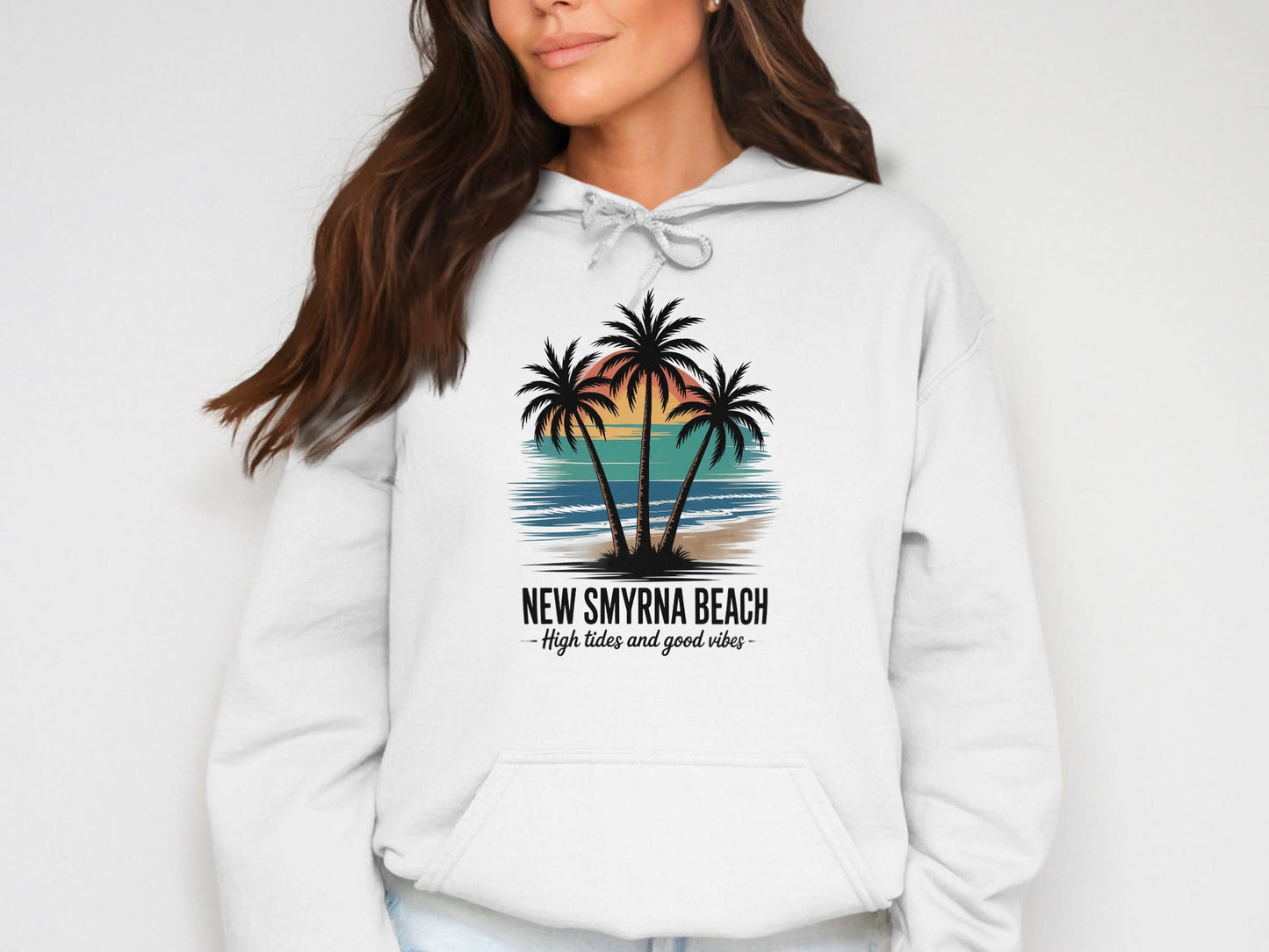 New Smyrna Beach Tropical Vibes Graphic Hoodie product