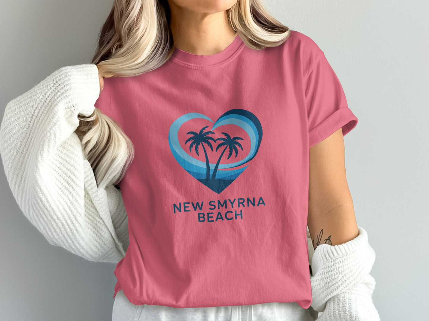 New Smyrna Beach Heart Design Graphic Tee product