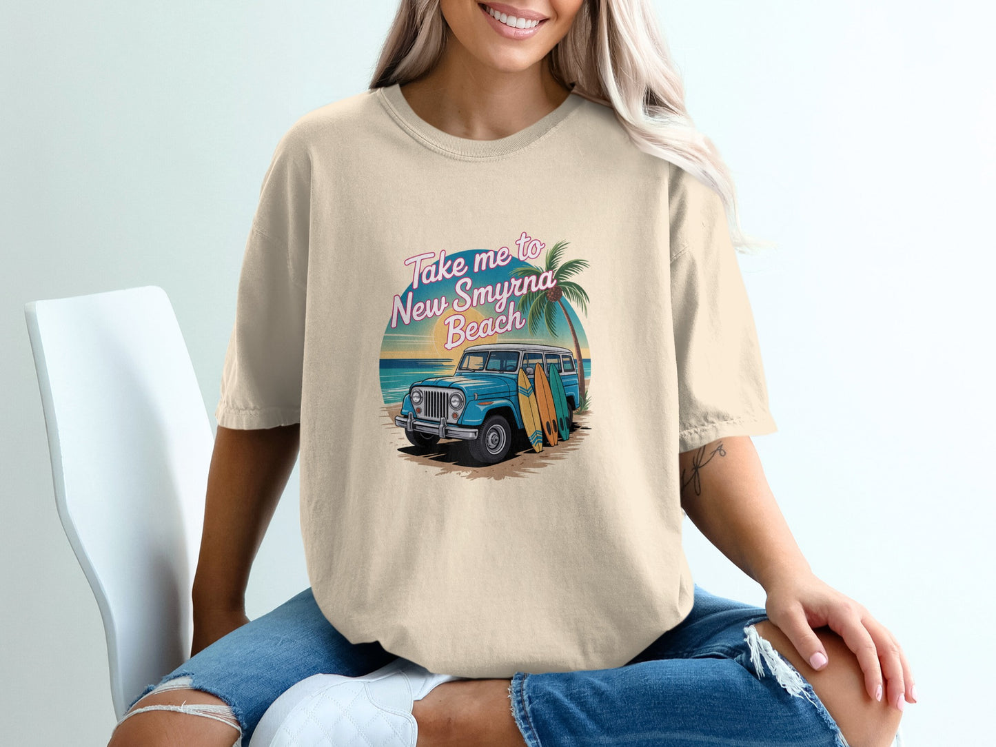 Take me to New Smyrna Beach graphic t-shirt product
