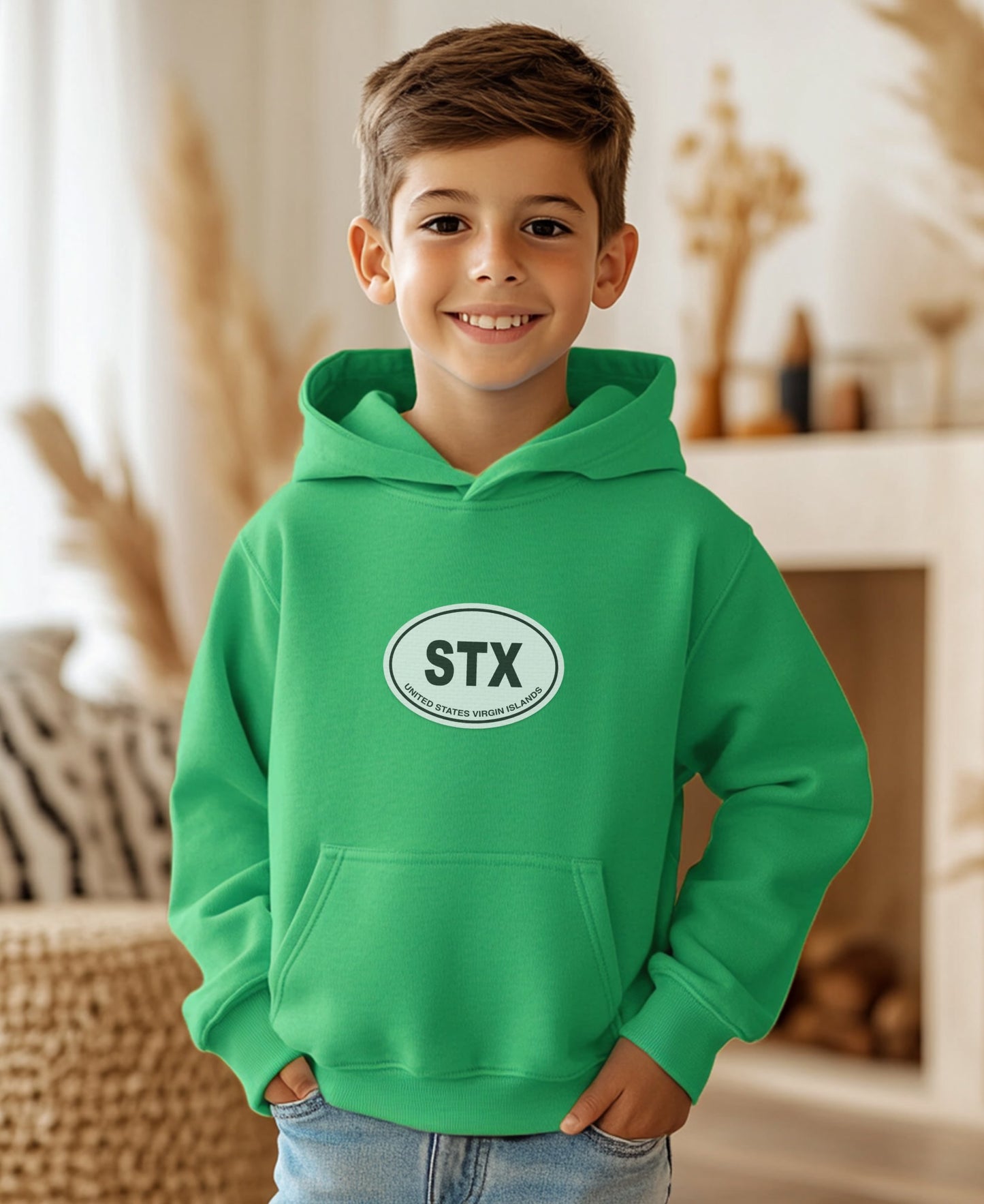 Youth Green STX Hooded Sweatshirt Cozy Warm Product