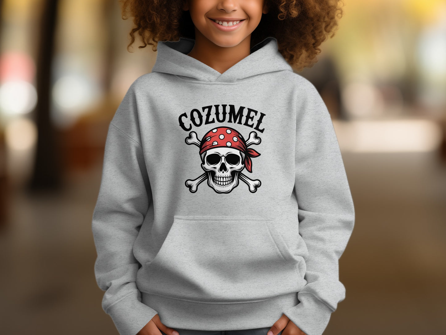 Cozumel Skull and Crossbones Printed Hoodie product