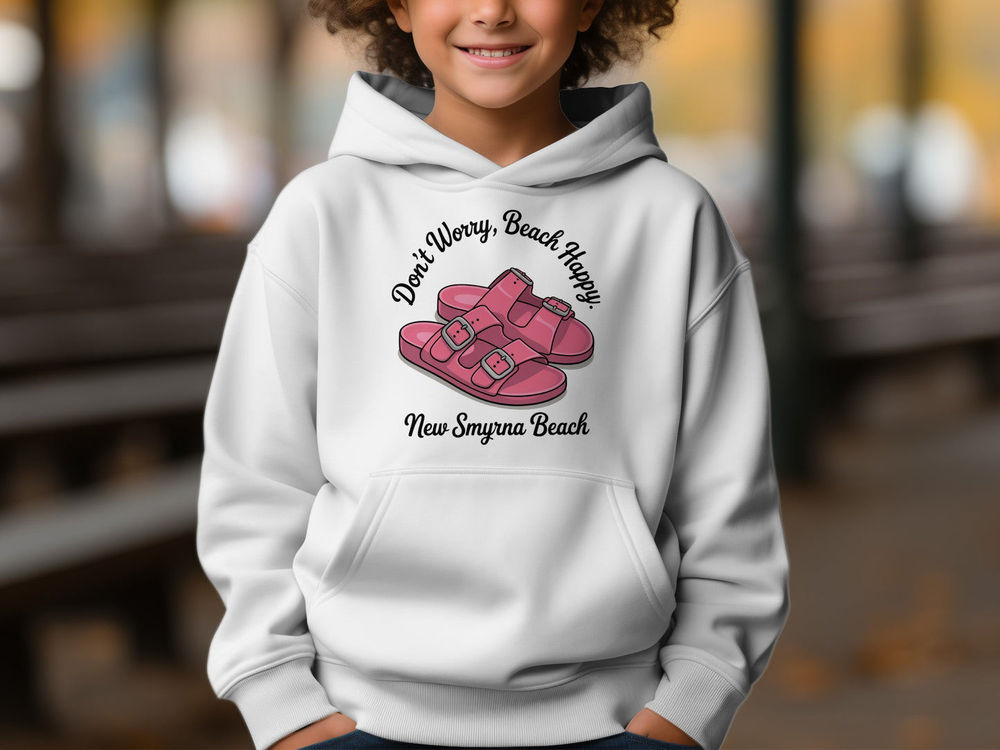 Don't Worry Beach Happy New Smyrna Beach Hoodie product