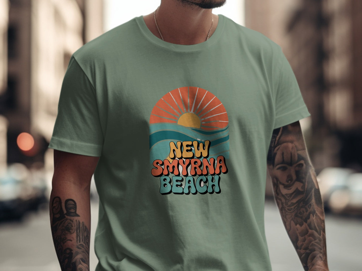 New Smyrna Beach Sunrise Graphic Tee Shirt product