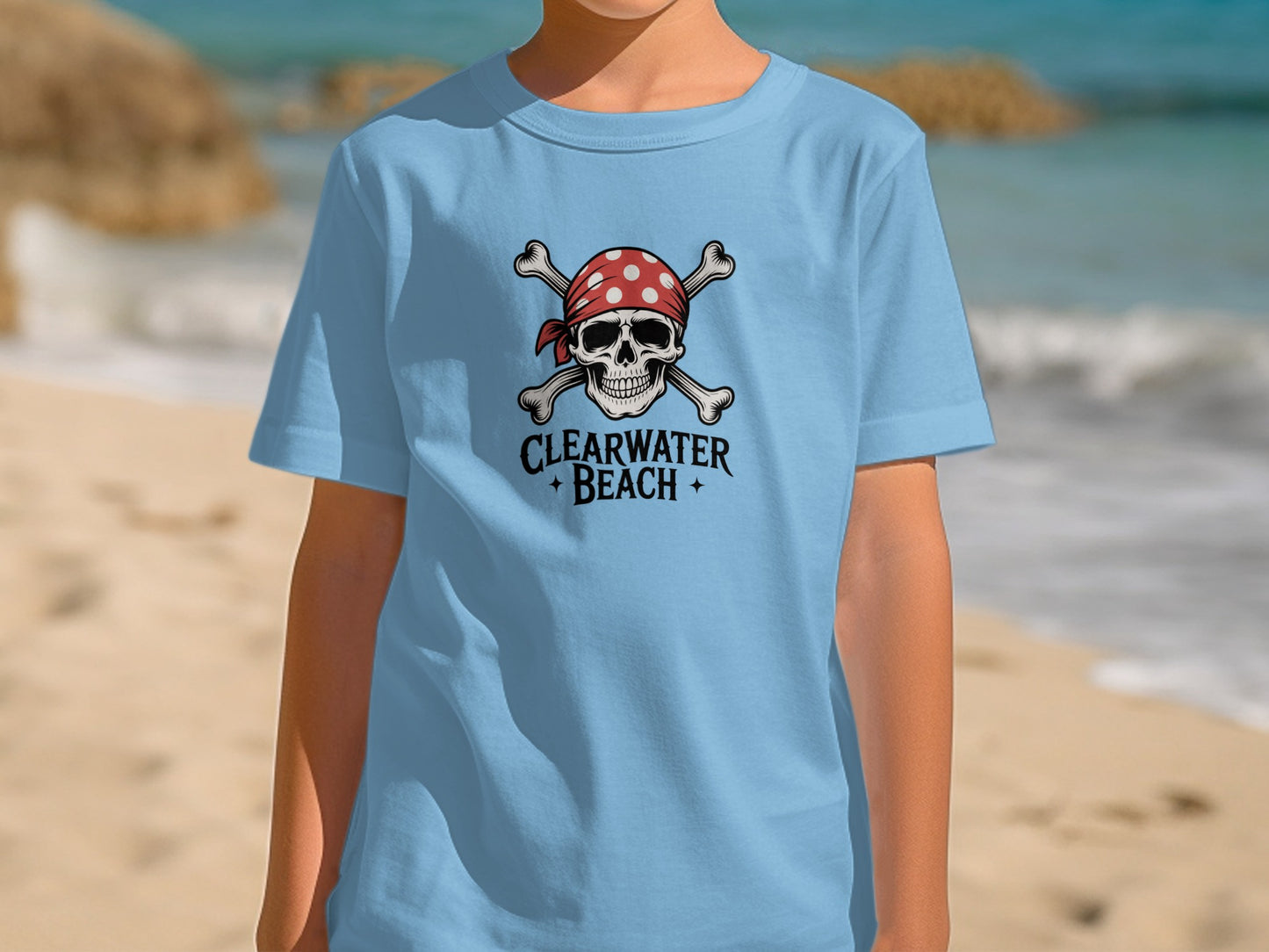 Clearwater Beach Skull and Bones Pirate T-shirt product