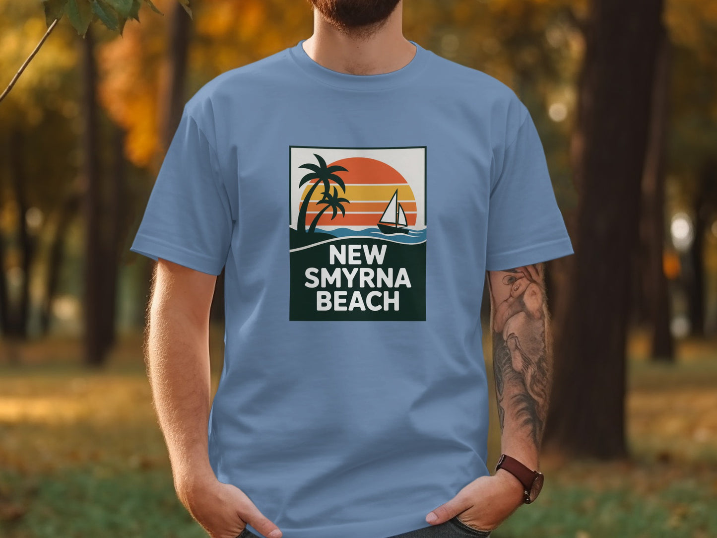 New Smyrna Beach Sunset Graphic Tee Shirt product type