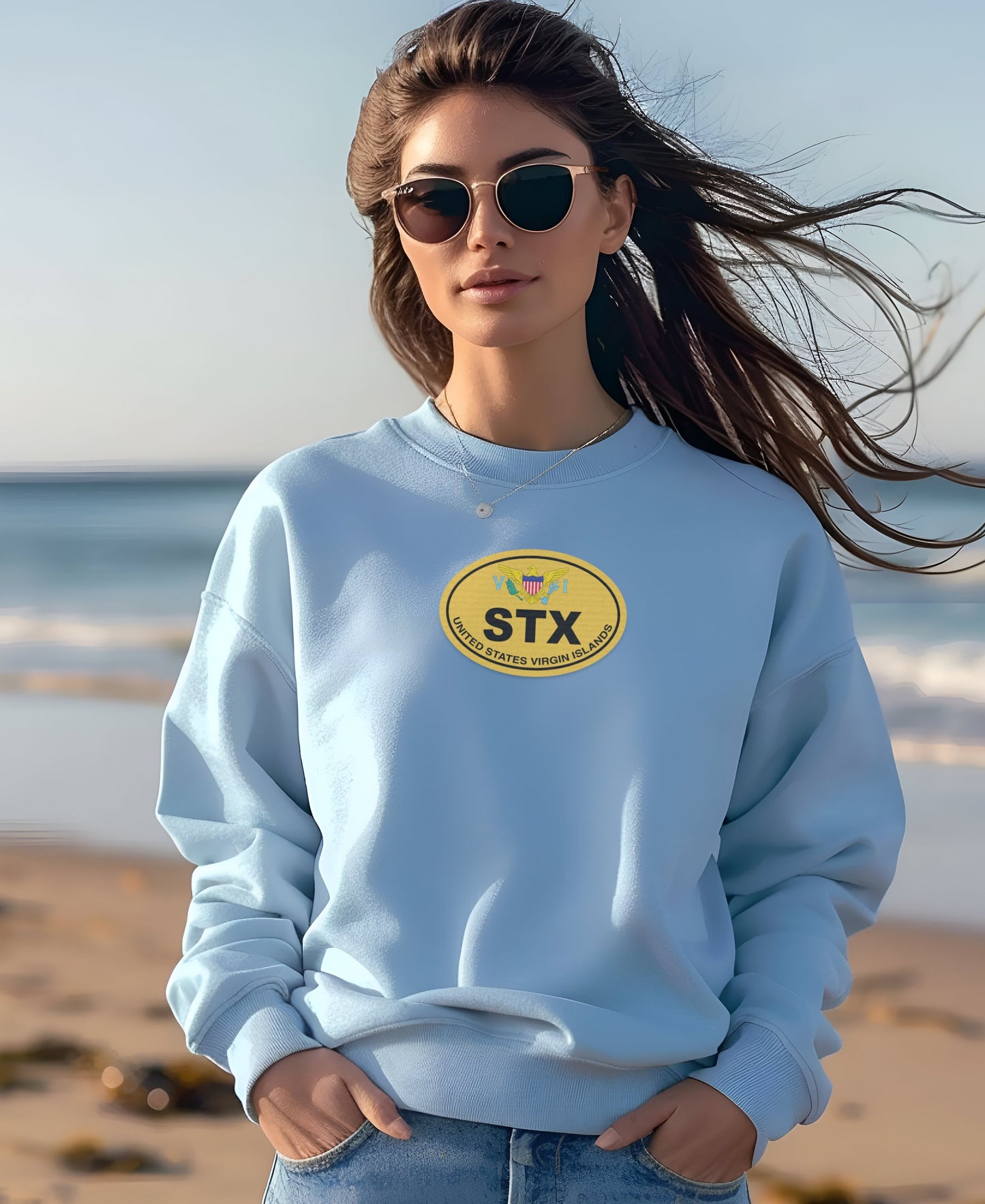 Stylish Coastal Escape Vibes STX Sweatshirt product type