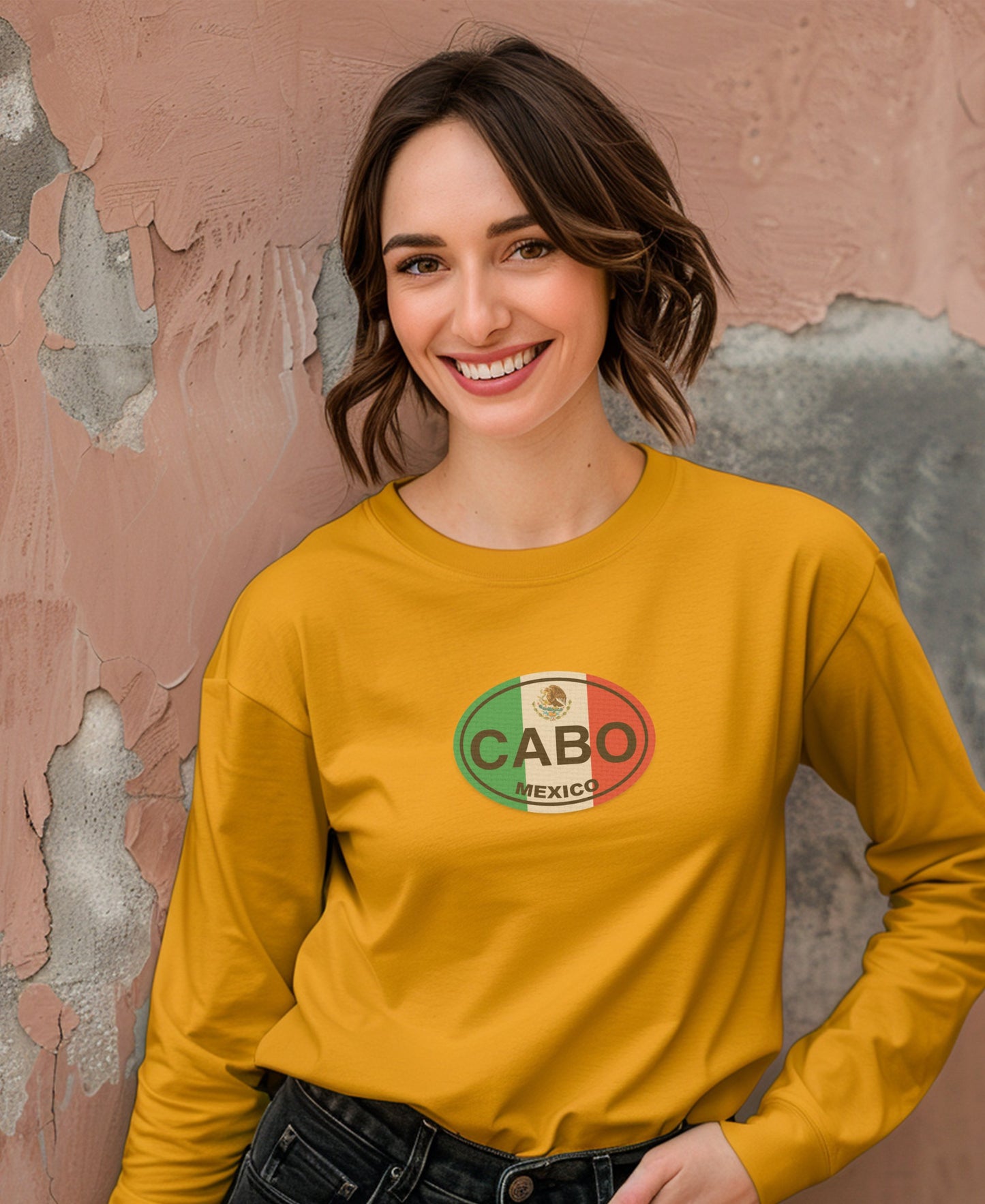 Cabo Mexico Graphic Print Long Sleeve Shirt product type