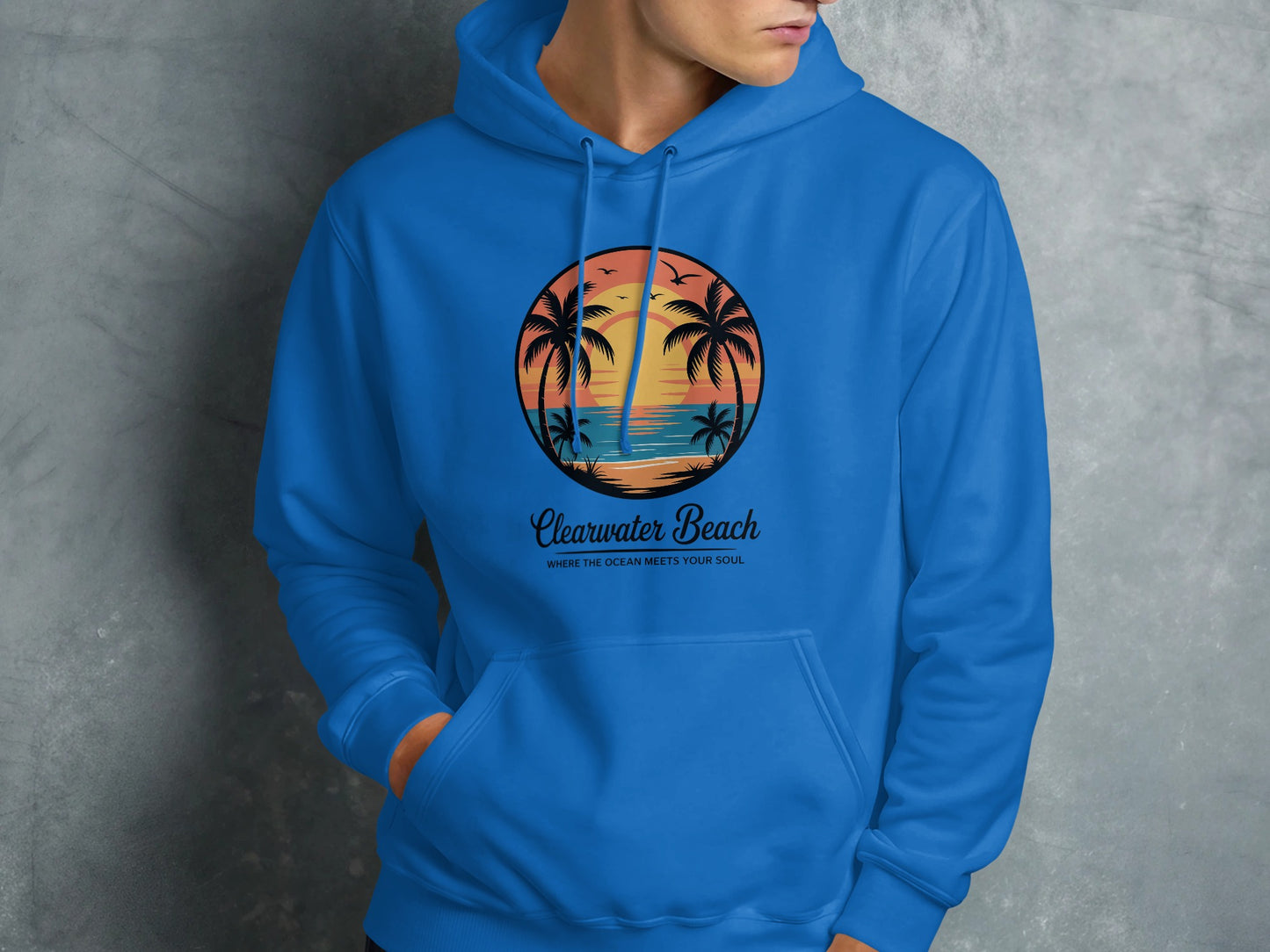 Clearwater Beach Sunset Hoodie Comfortable Casual product type