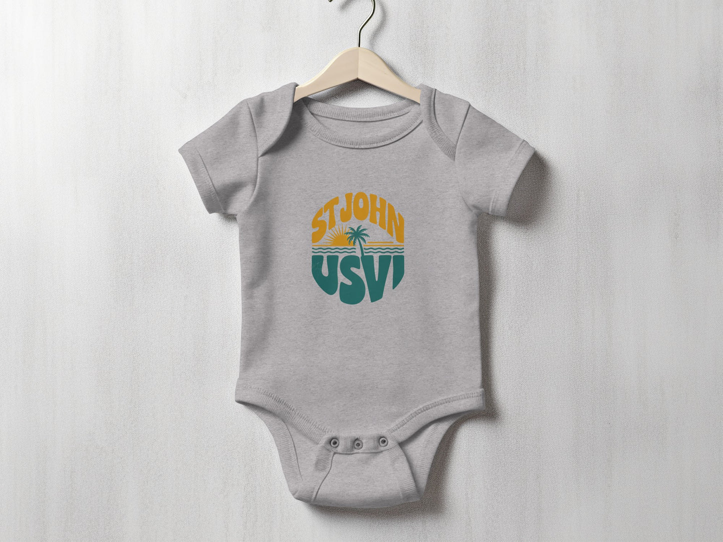 St John USVI Graphic Baby Onesie Unique Newborn product type
