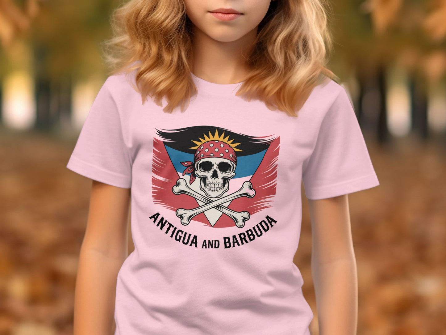 Antigua and Barbuda Skull Graphic T-Shirt product type