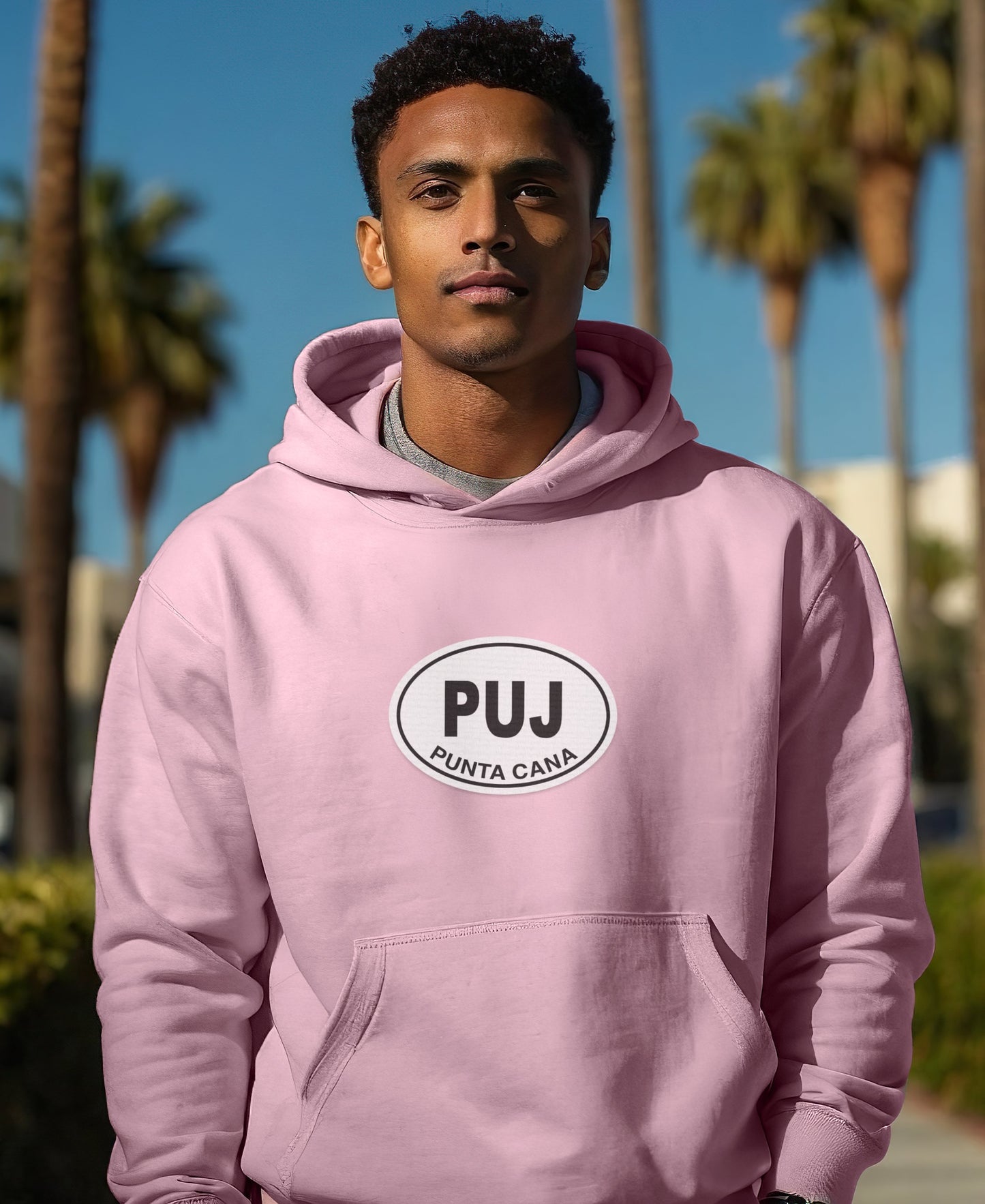 Stylish Pink Hoodie with PUJ Punta Cana Design product