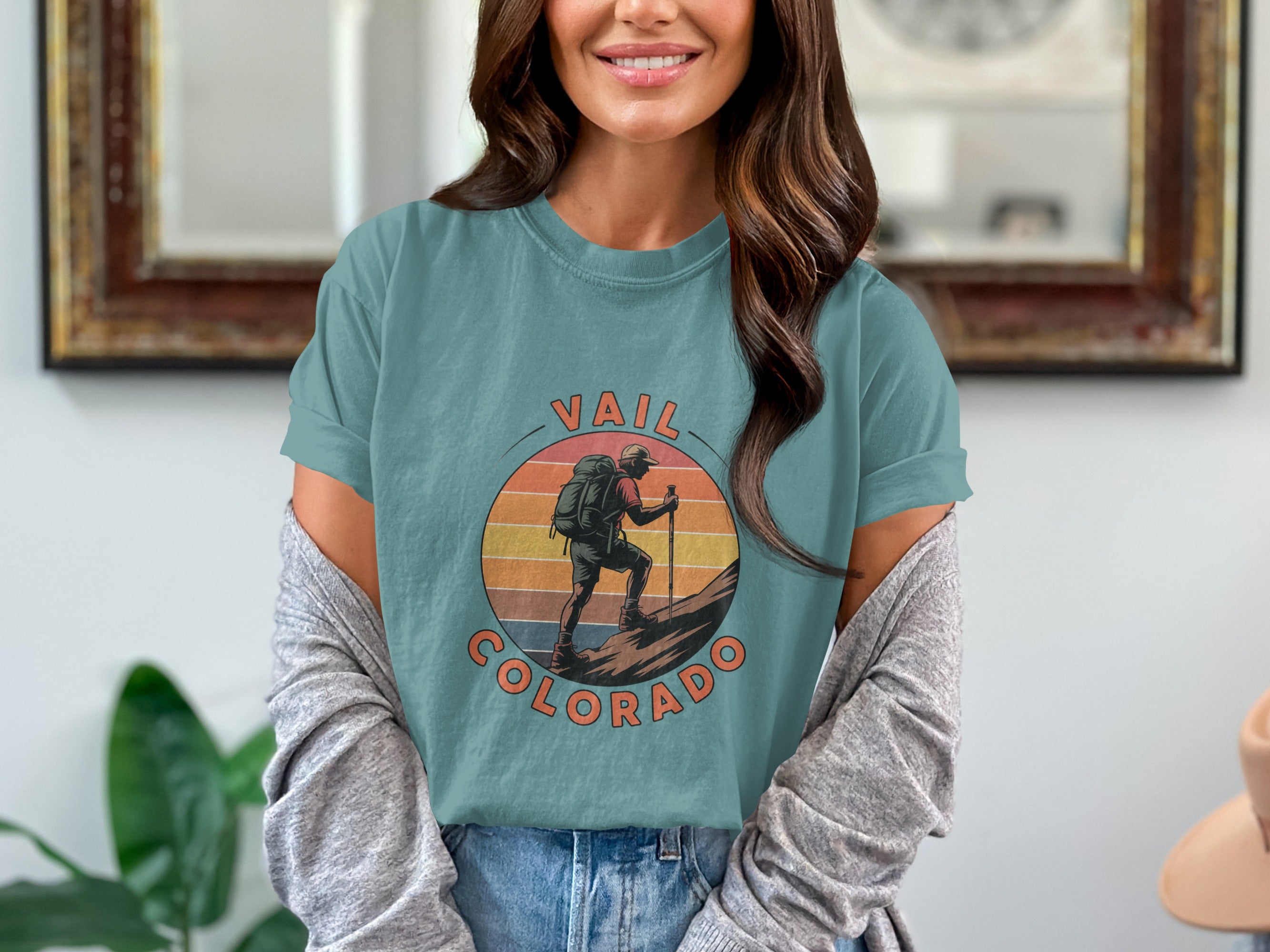 Vail Colorado Hiking Graphic Print T-Shirt product