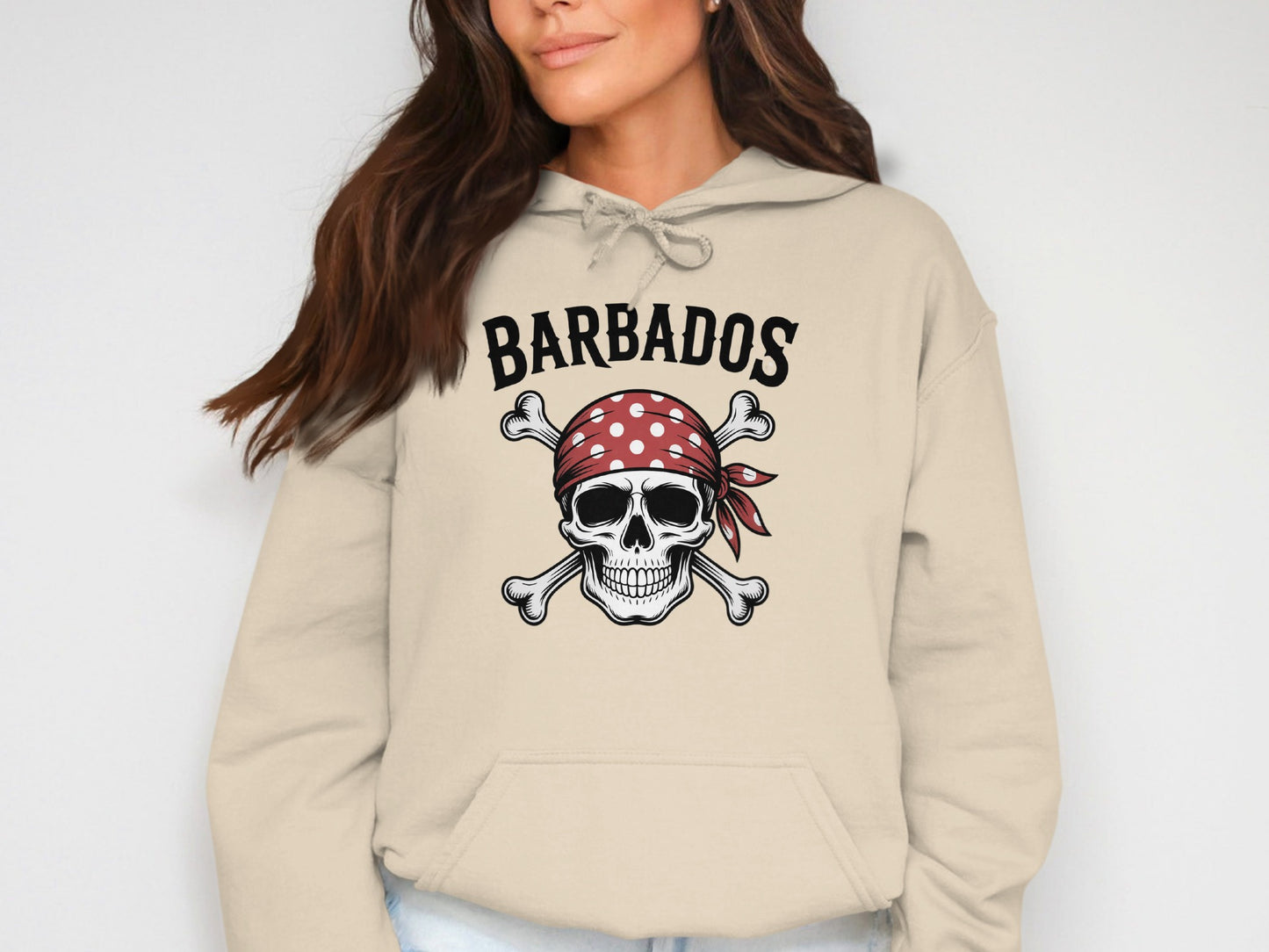 Barbados Skull with Crossbones Graphic Hoodie product type
