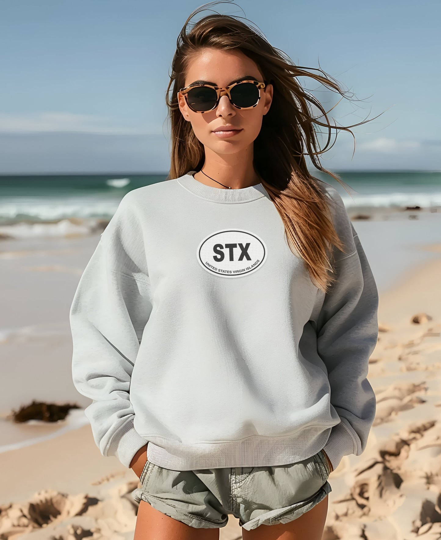 Stylish Casual STX Logo Printed Beachwear Sweatshirt product type