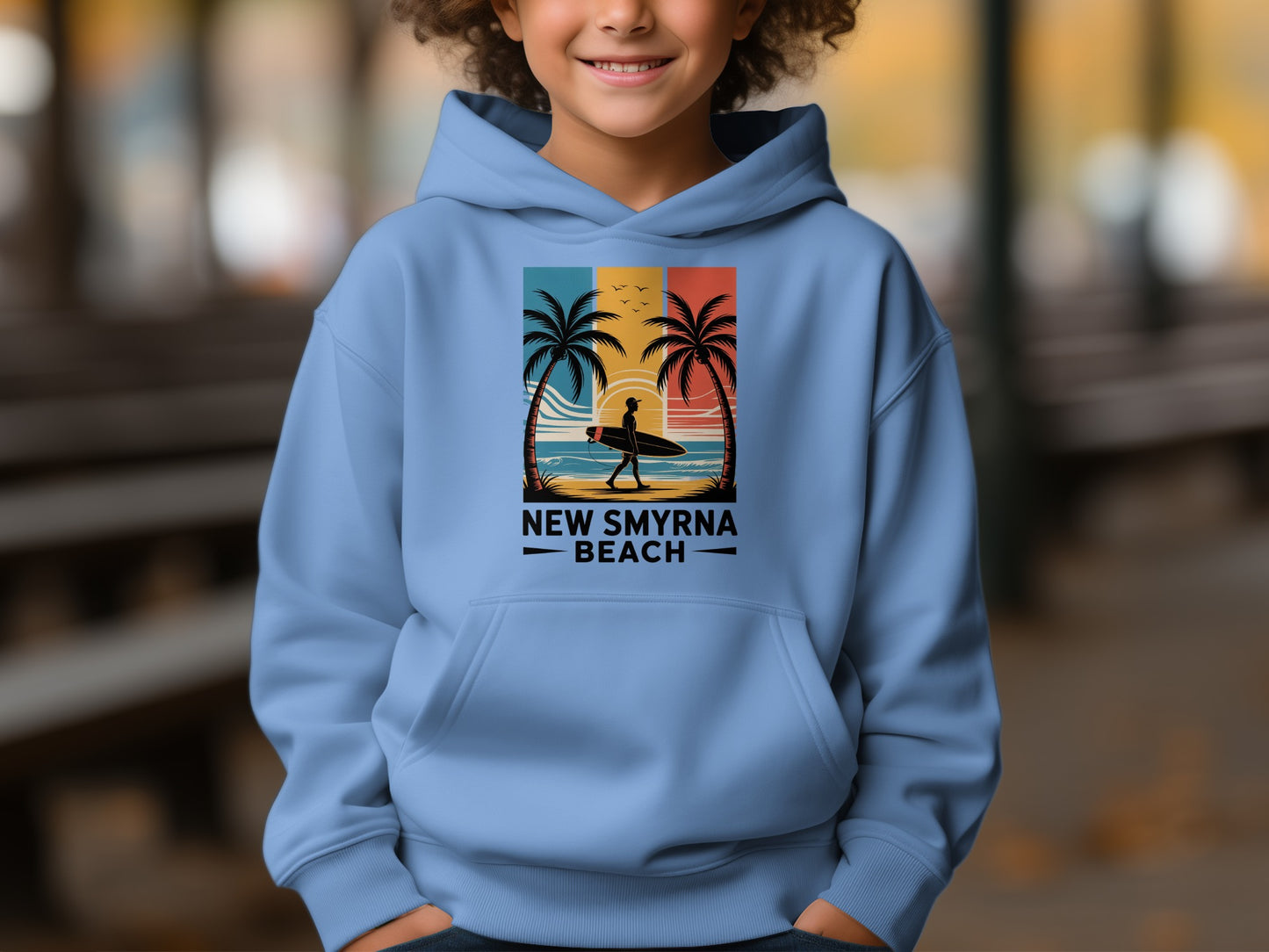 New Smyrna Beach Sunset Surfing Hoodie product