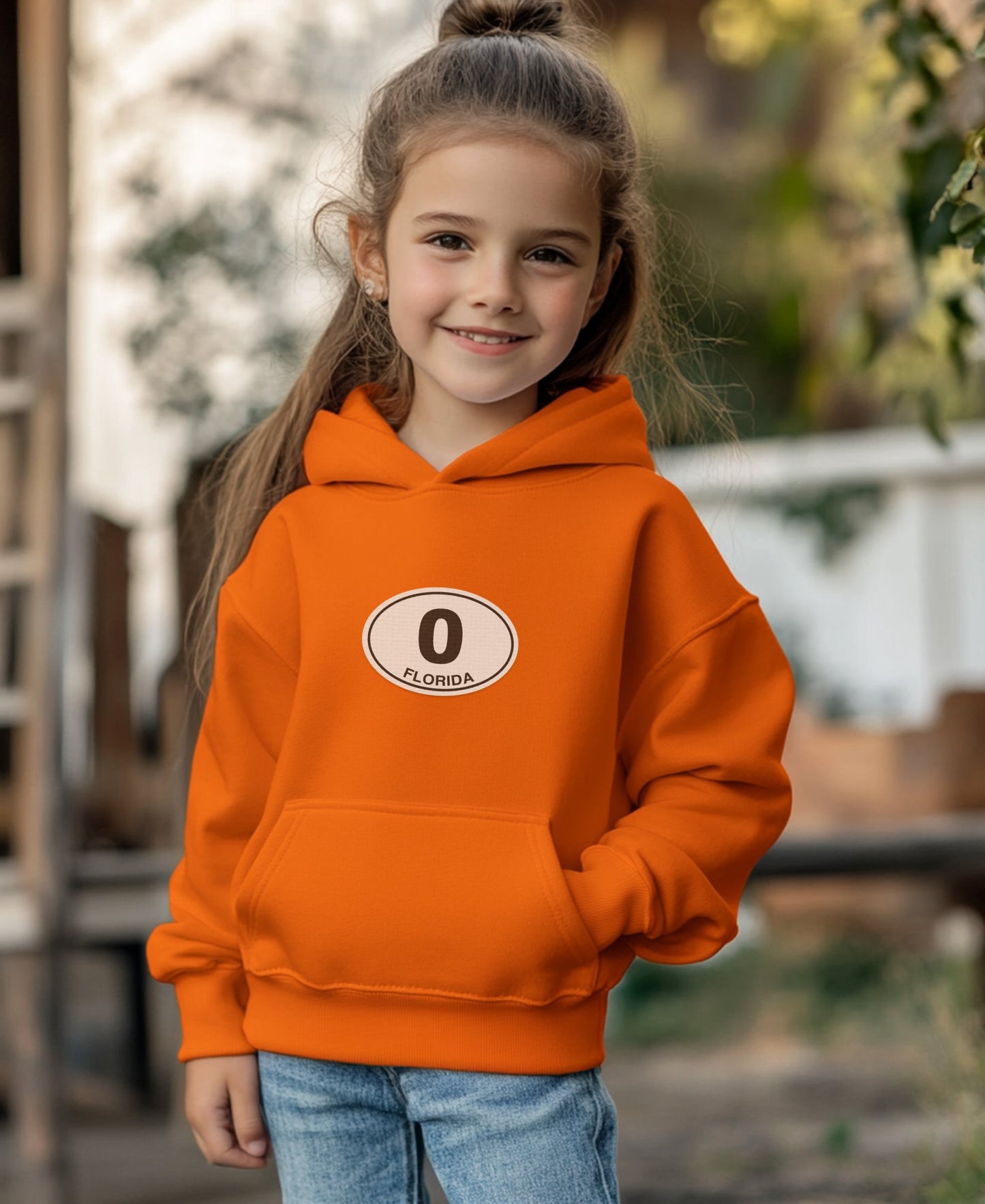 Orange Hoodie With Number 0 Design product type