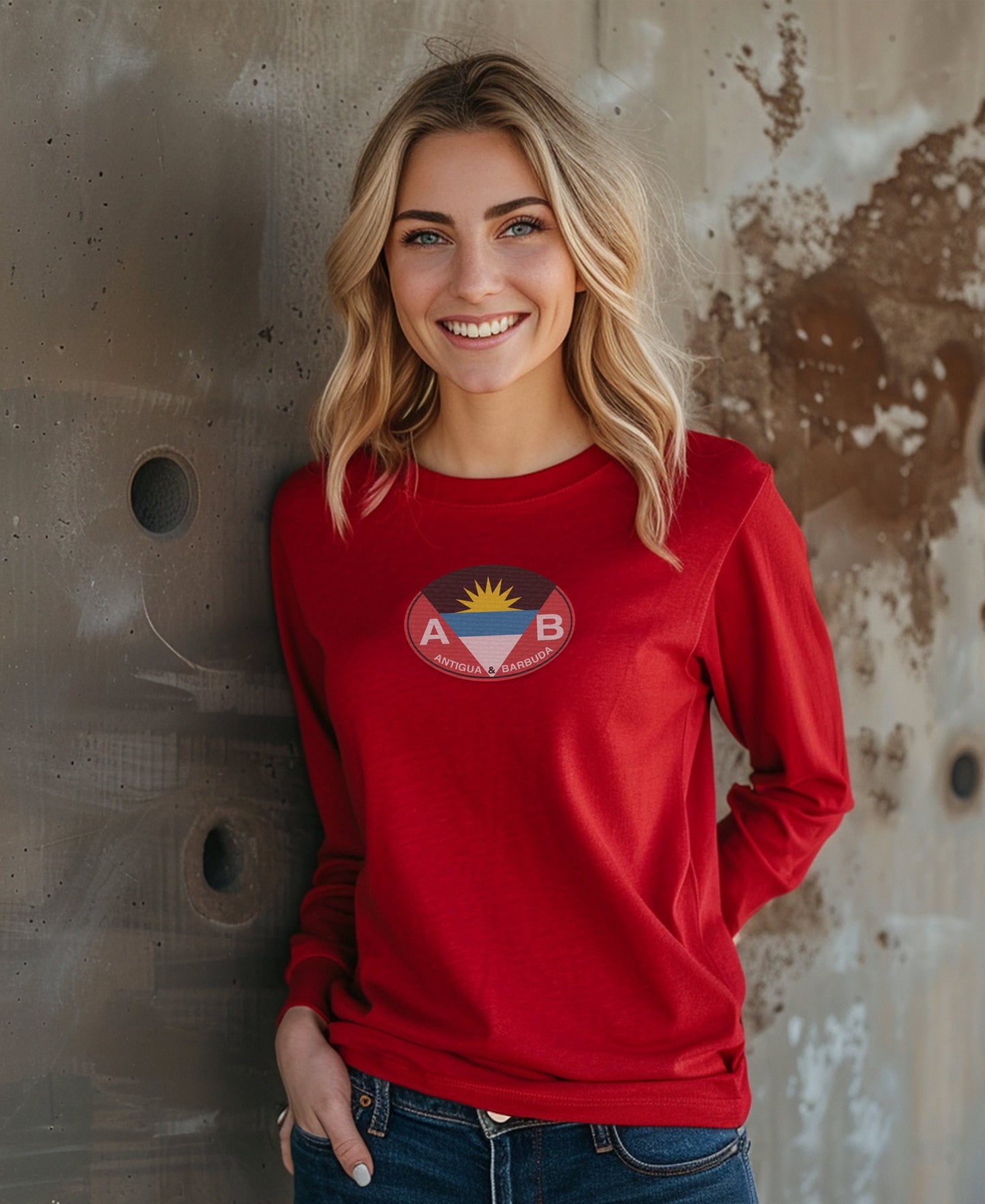Stylish Red Long Sleeve Women Casual Top product