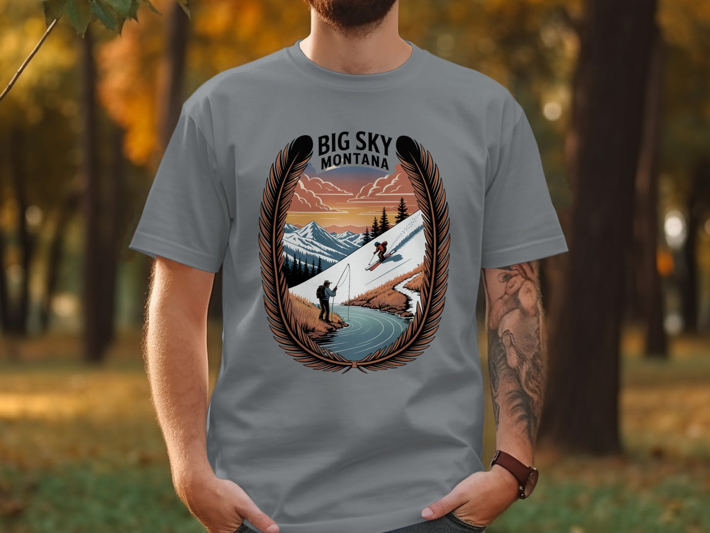Big Sky Montana Scenic Adventure Graphic T-Shirt product