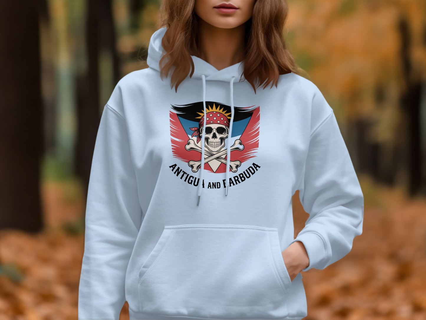 Antigua and Barbuda Skull Design Hoodie product