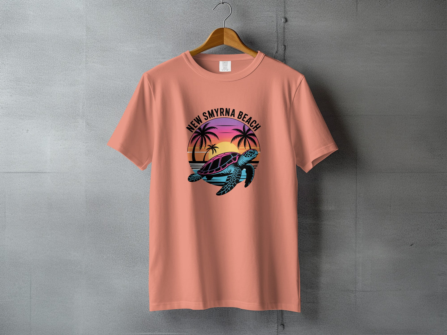 New Smyrna Beach Turtle Sunset Palm Trees Product Type