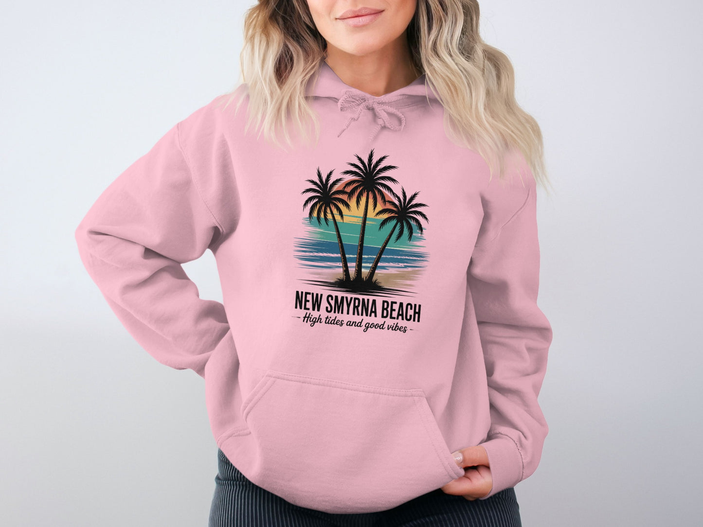New Smyrna Beach High Tides and Good Vibes hoodie product type
