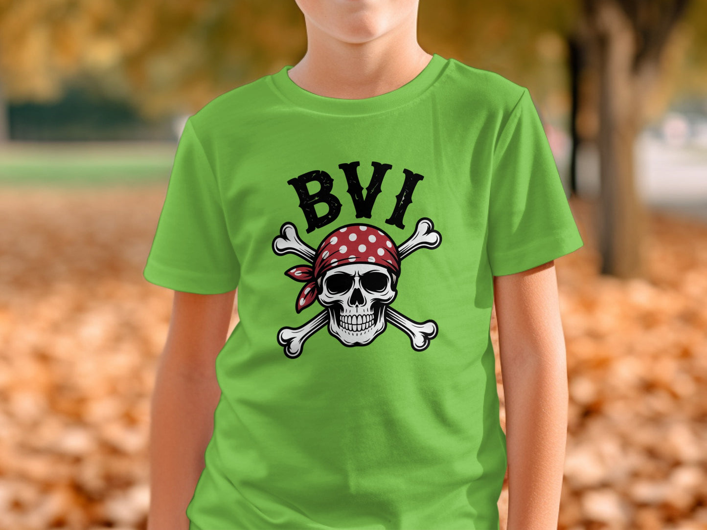 Pirate Skull BVI Graphic Design T-Shirt product type