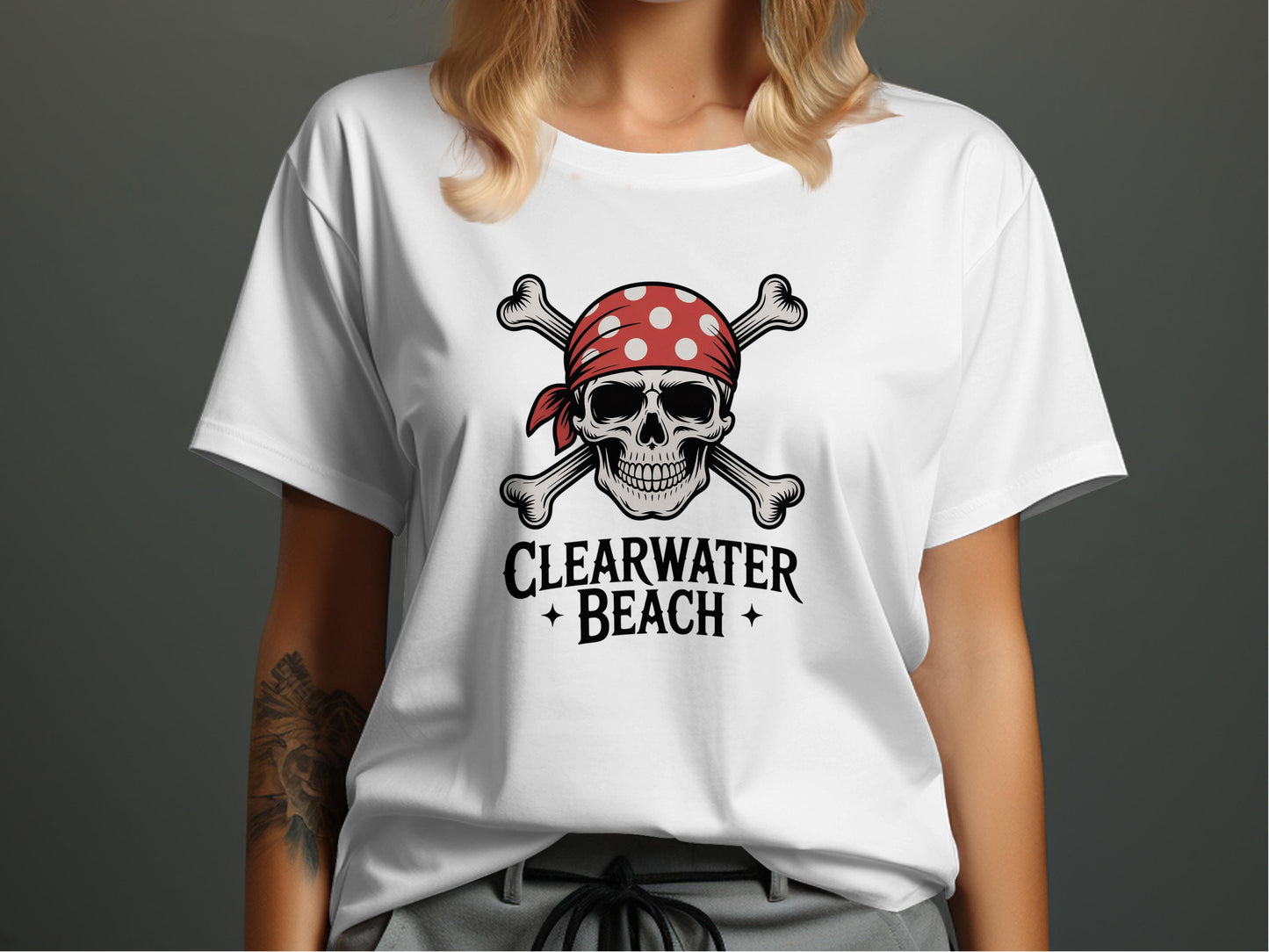 Skull and Crossbones Clearwater Beach T-Shirt product