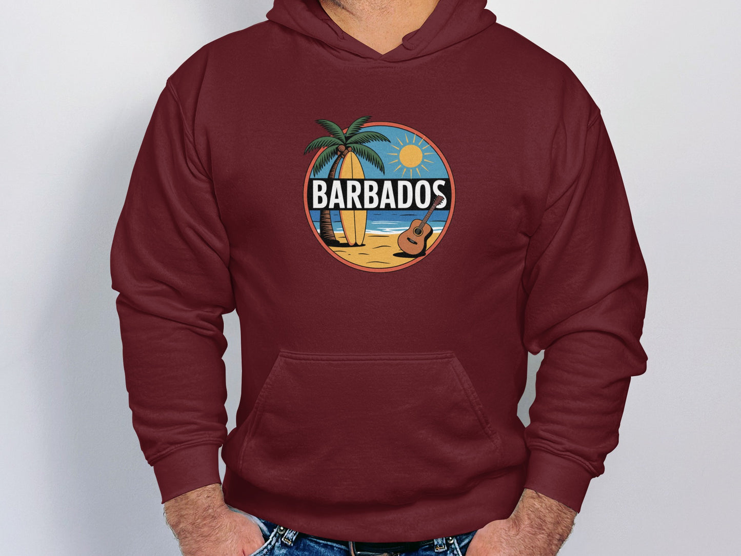 Barbados Beach Scene Graphic Design Hoodie product