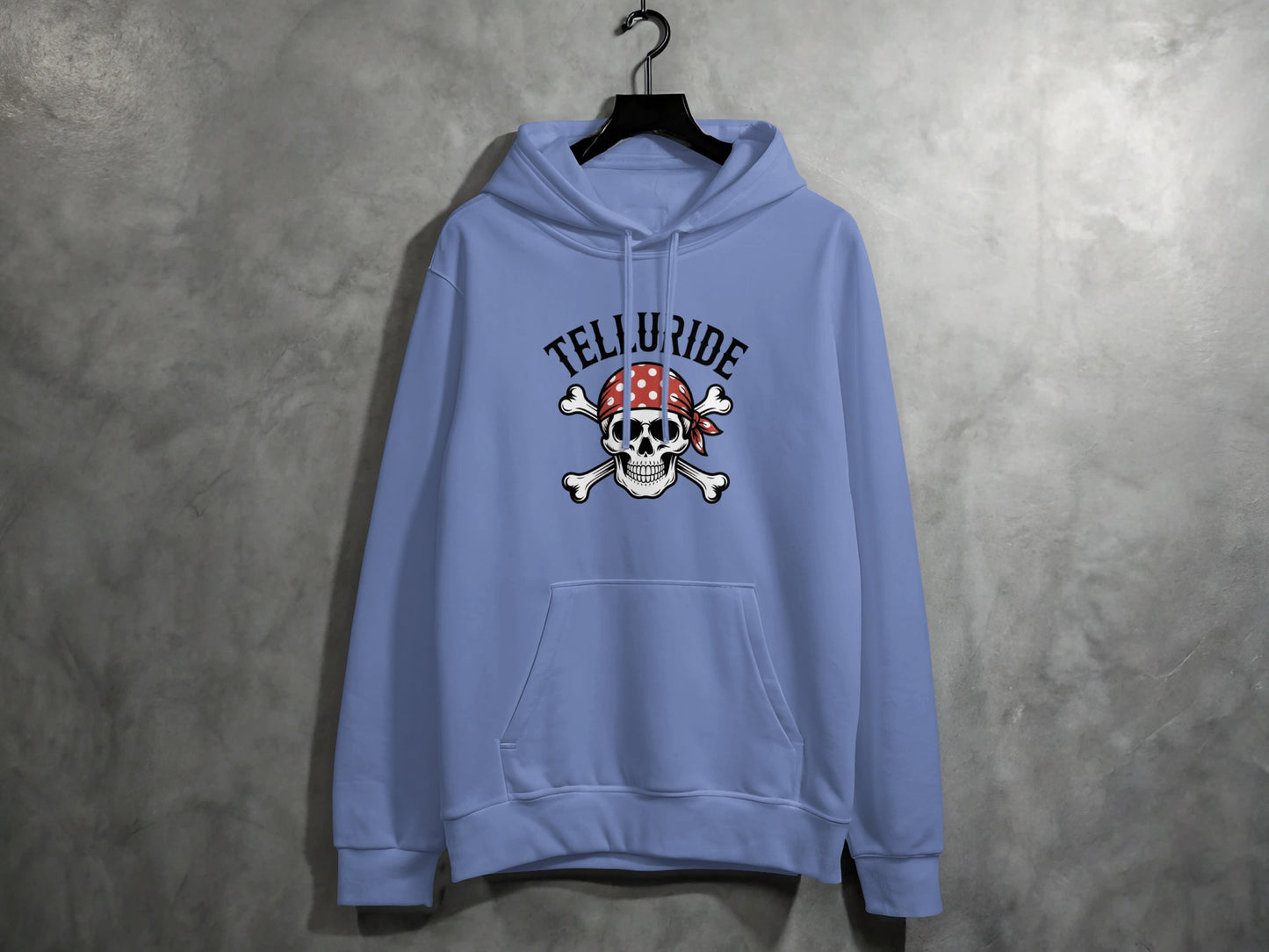 Telluride Skull Graphic Blue Hoodie product type