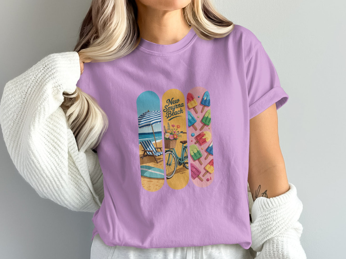 New Smyrna Beach Graphic Design T-Shirt product type
