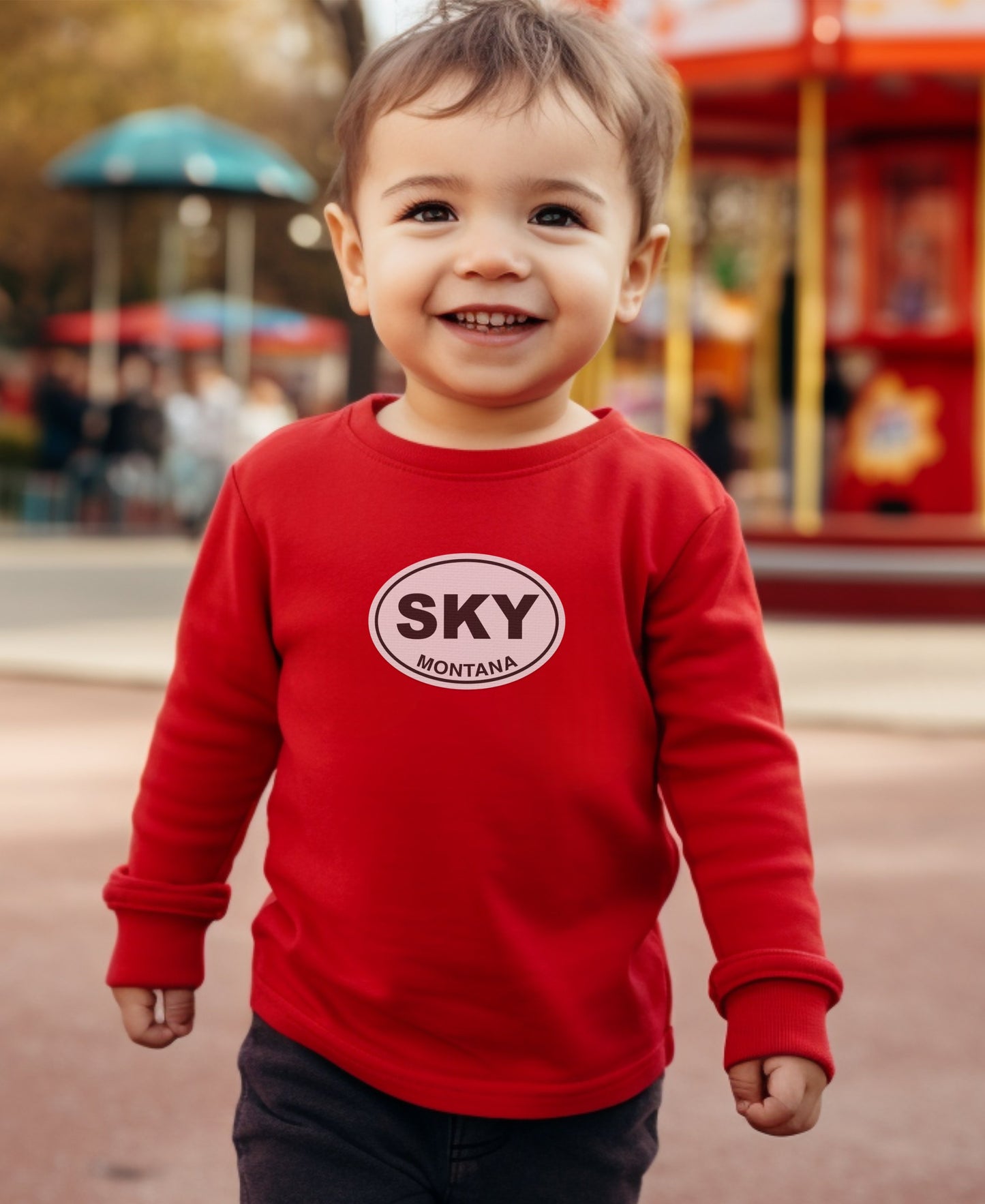 Adorable Red Long Sleeve Sky Montana Shirt product
