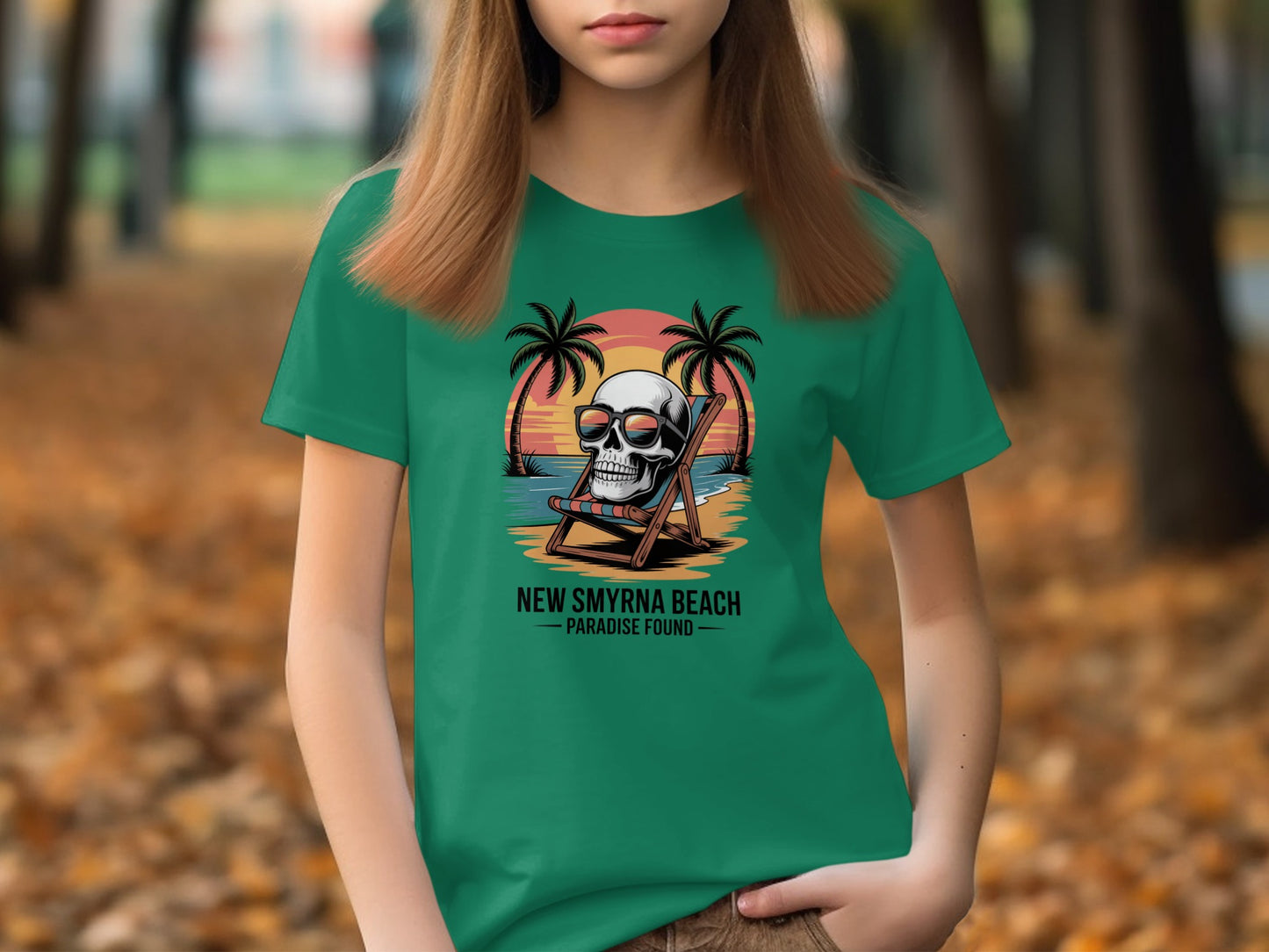 New Smyrna Beach Paradise Found Skull T-shirt product