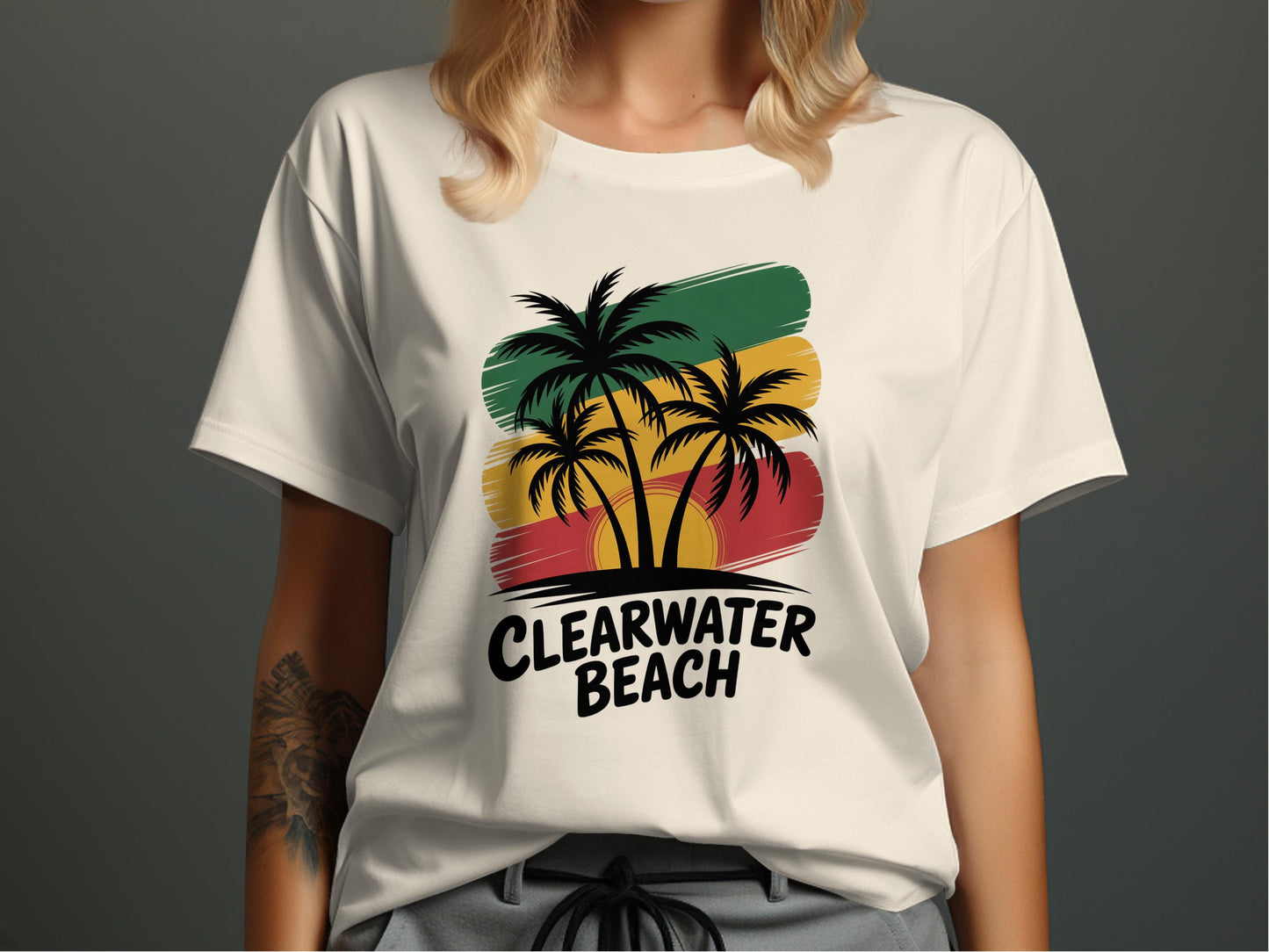 Clearwater Beach Colorful Sunset Graphic T-shirt product