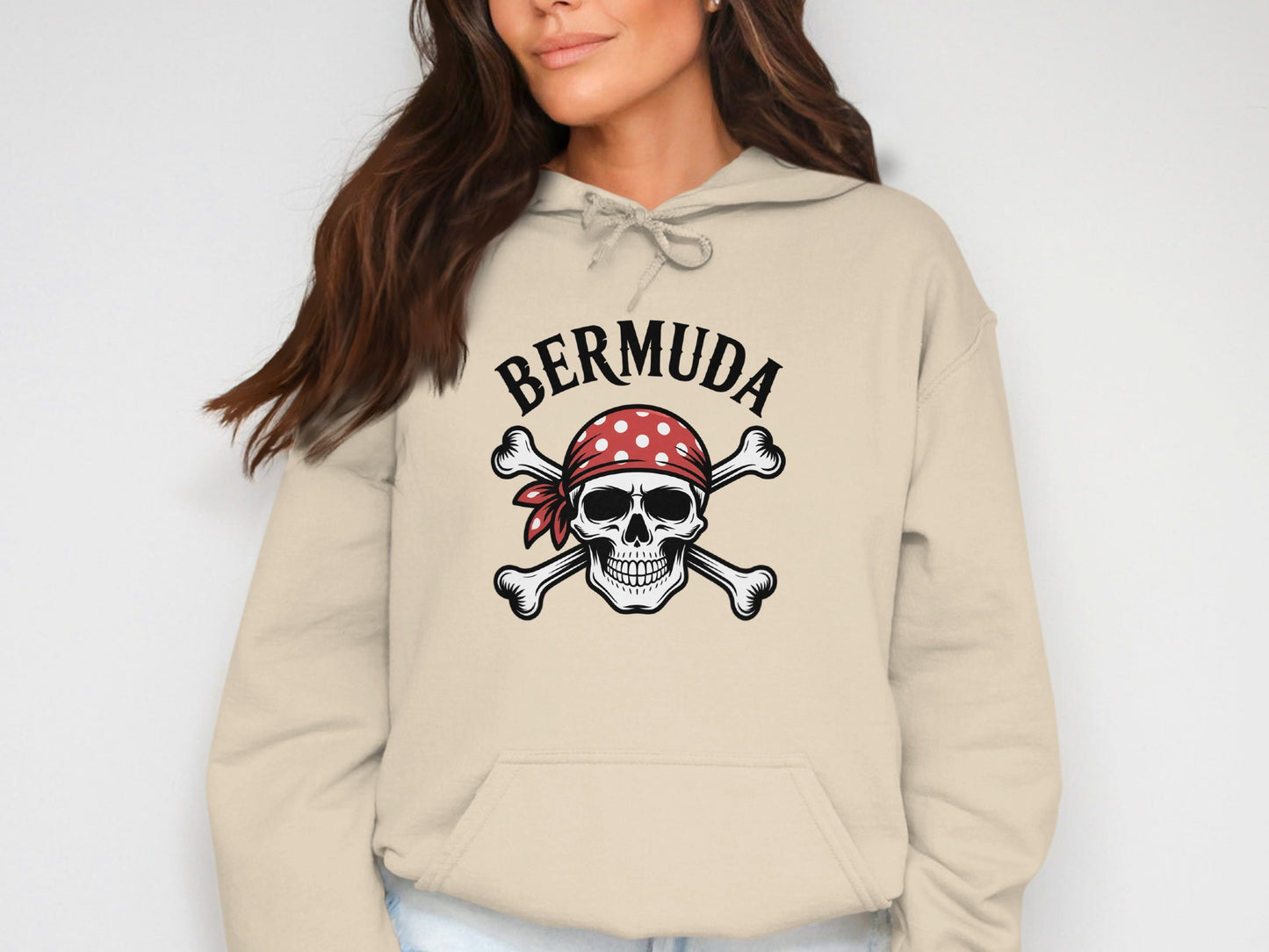 Bermuda Pirate Skull Graphic Unisex Hoodie product