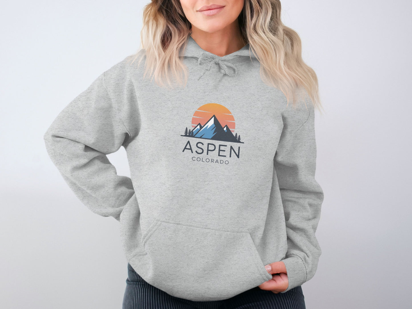 Aspen Colorado Mountain Sunset Print Hoodie product type