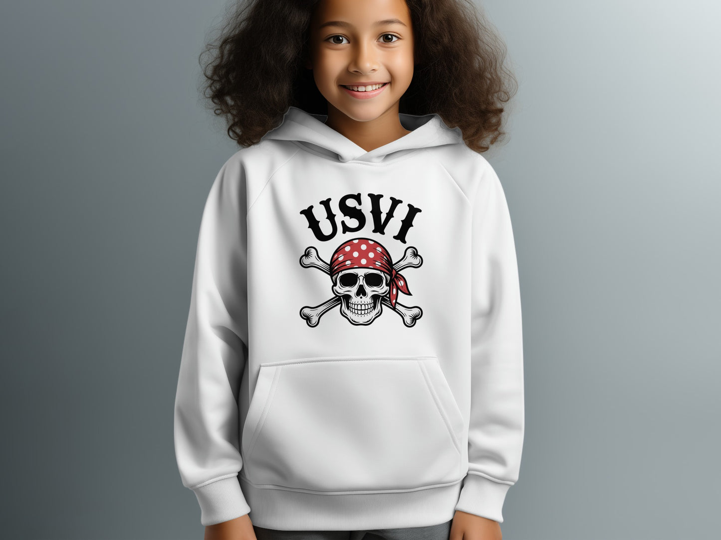 USVI Skull with Crossbones Design Hoodie product