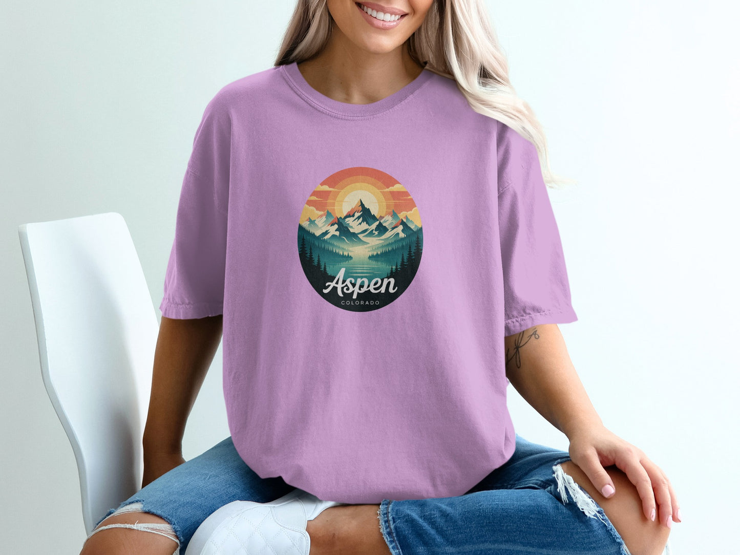 Aspen Colorado Sunset Graphic Tee product