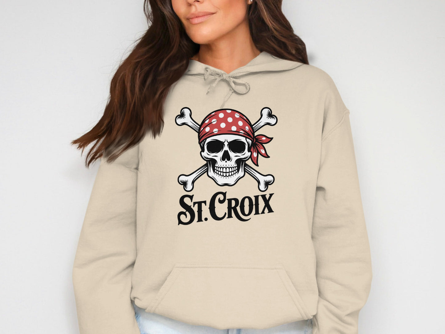 St Croix Pirate Skull Hoodie Trendy Design Sweatshirt product