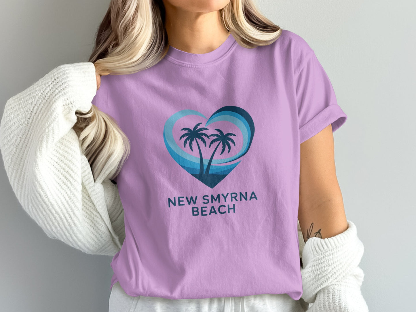 New Smyrna Beach Heart and Palm Trees Shirt product