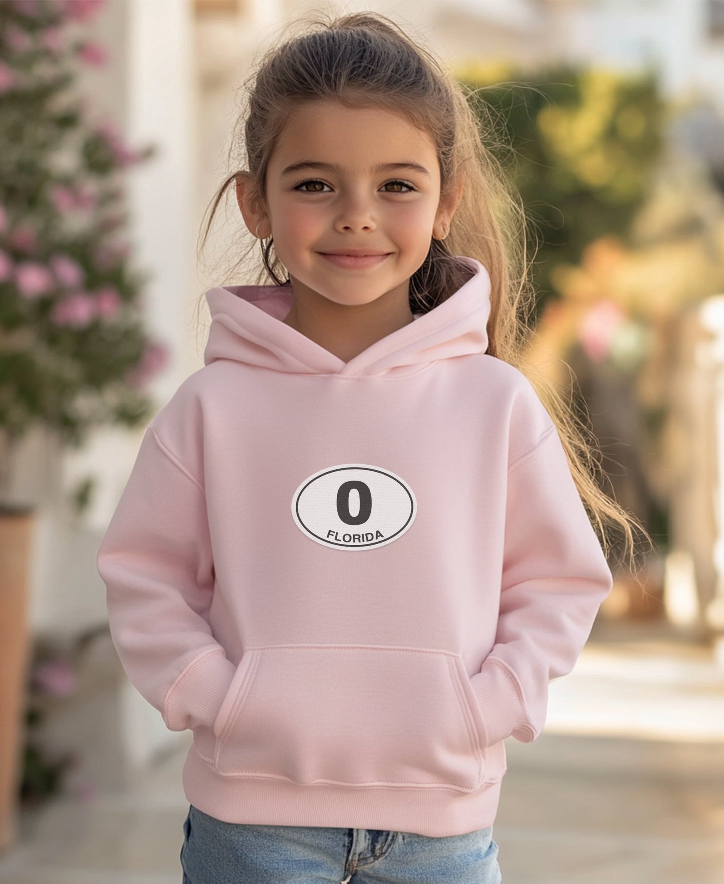 Cute Pink Hoodie Featuring Florida Logo product type