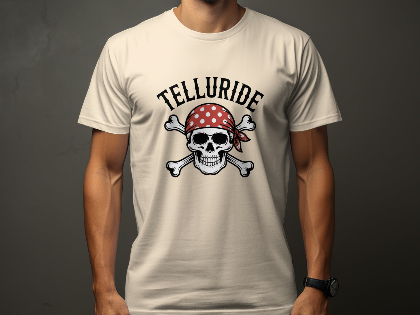 Telluride Skull Bandana Graphic Pirate T-shirt product type