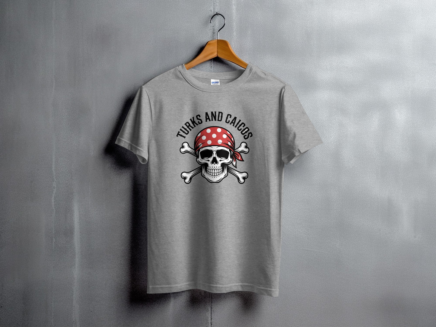 Turks and Caicos Skull and Crossbones T-shirt product type